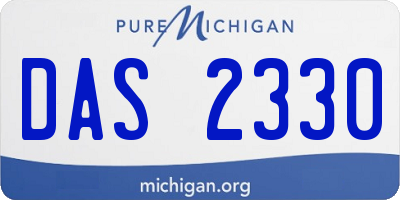 MI license plate DAS2330