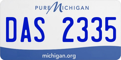 MI license plate DAS2335