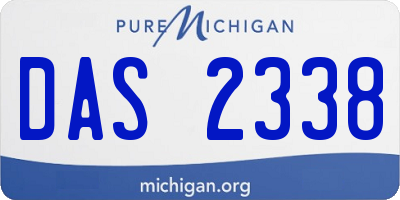 MI license plate DAS2338