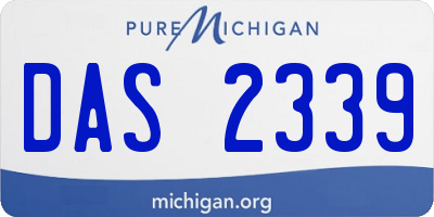 MI license plate DAS2339