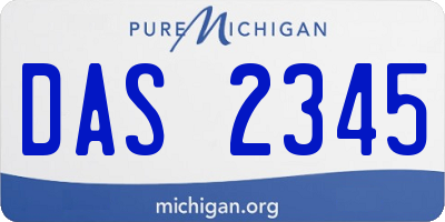 MI license plate DAS2345