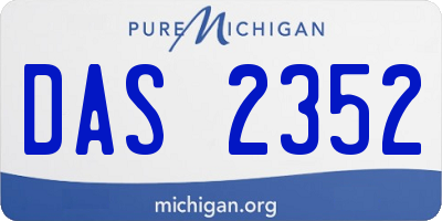 MI license plate DAS2352