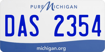 MI license plate DAS2354