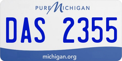 MI license plate DAS2355