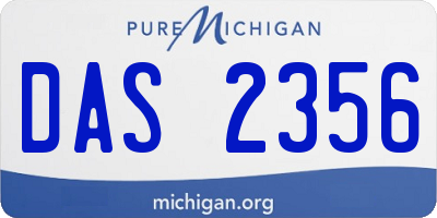 MI license plate DAS2356