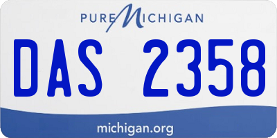 MI license plate DAS2358