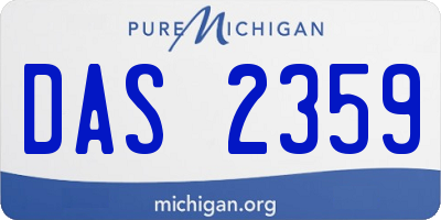 MI license plate DAS2359