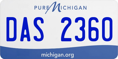 MI license plate DAS2360