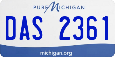 MI license plate DAS2361