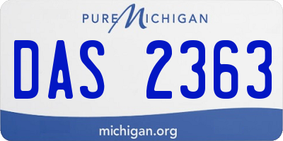MI license plate DAS2363