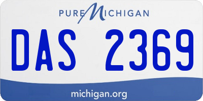 MI license plate DAS2369