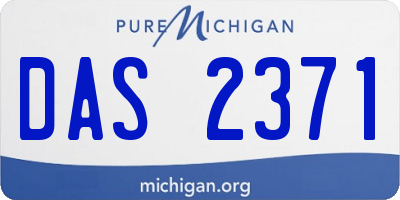 MI license plate DAS2371