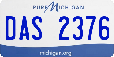 MI license plate DAS2376