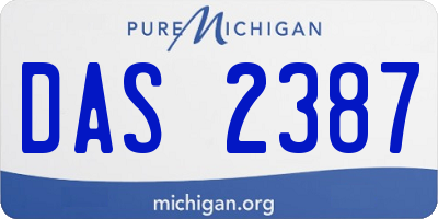 MI license plate DAS2387