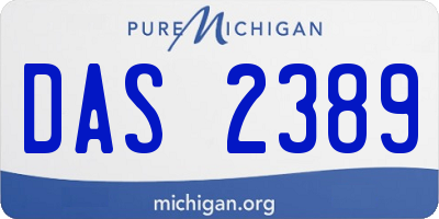 MI license plate DAS2389