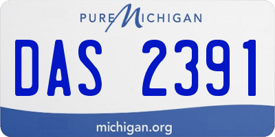 MI license plate DAS2391