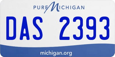 MI license plate DAS2393