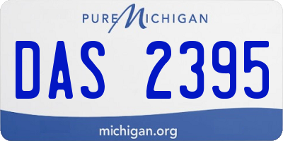 MI license plate DAS2395