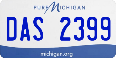 MI license plate DAS2399