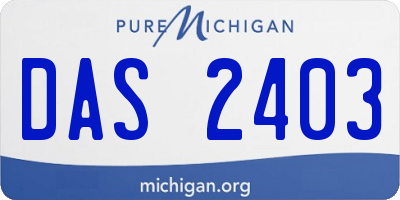 MI license plate DAS2403
