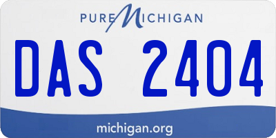 MI license plate DAS2404