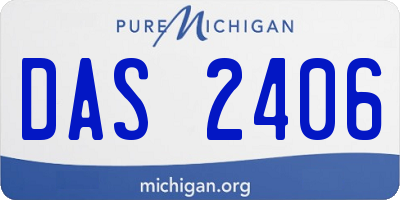 MI license plate DAS2406