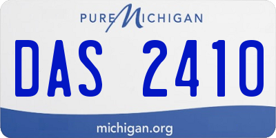 MI license plate DAS2410