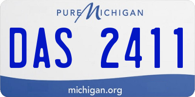 MI license plate DAS2411