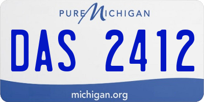 MI license plate DAS2412