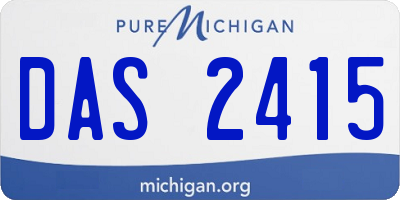 MI license plate DAS2415