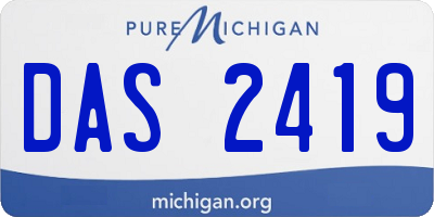 MI license plate DAS2419
