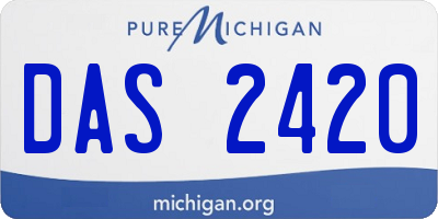 MI license plate DAS2420