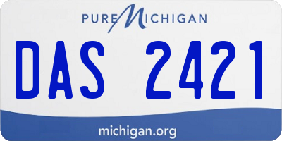 MI license plate DAS2421