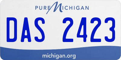 MI license plate DAS2423