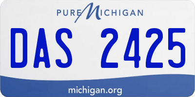 MI license plate DAS2425