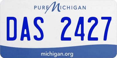 MI license plate DAS2427