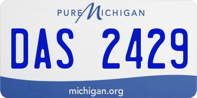 MI license plate DAS2429