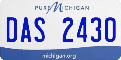 MI license plate DAS2430