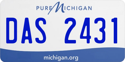 MI license plate DAS2431