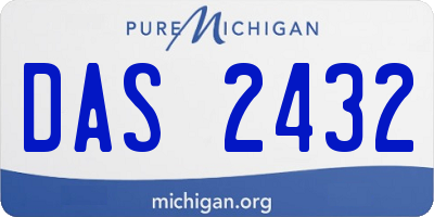 MI license plate DAS2432