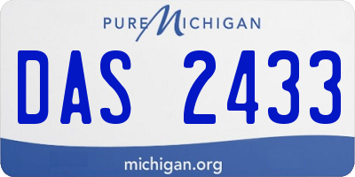 MI license plate DAS2433