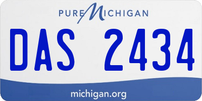 MI license plate DAS2434