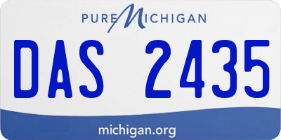 MI license plate DAS2435