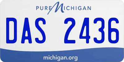 MI license plate DAS2436