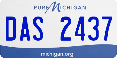 MI license plate DAS2437