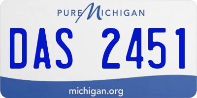 MI license plate DAS2451
