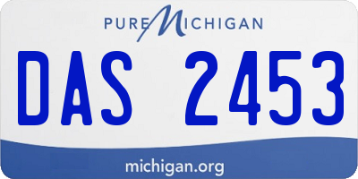 MI license plate DAS2453