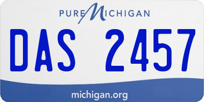 MI license plate DAS2457