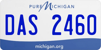 MI license plate DAS2460