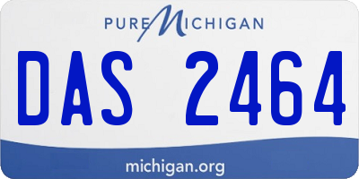 MI license plate DAS2464